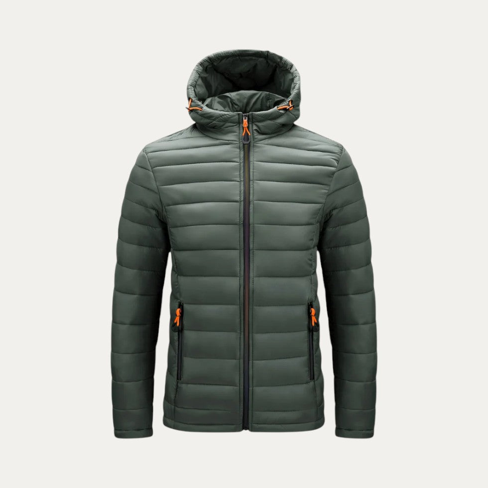VogeLuxe | Men’s Sporty Lightweight Hooded Puffer 2