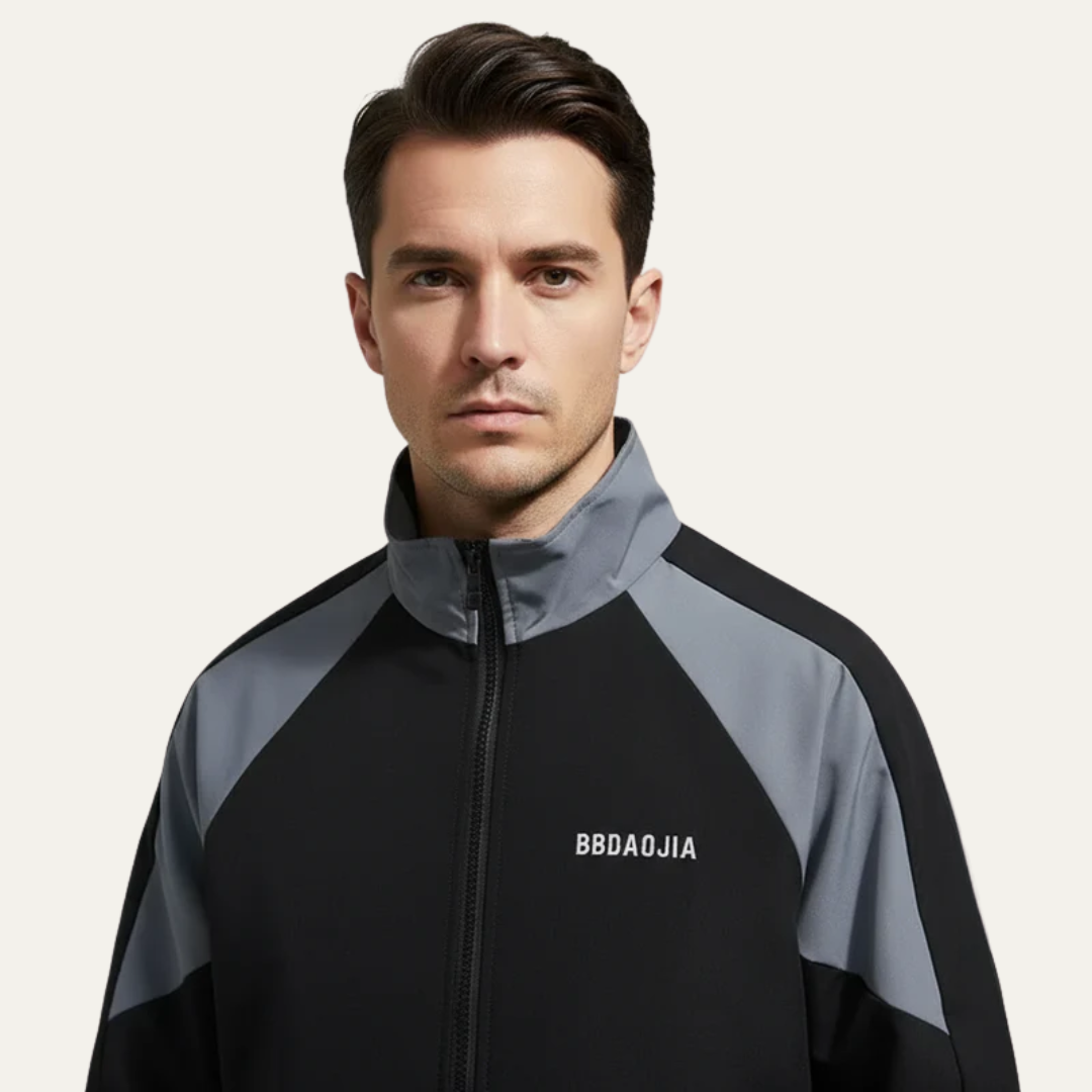 VogeLuxe | Men’s Sporty Track Jacket with Contrast Panels 4