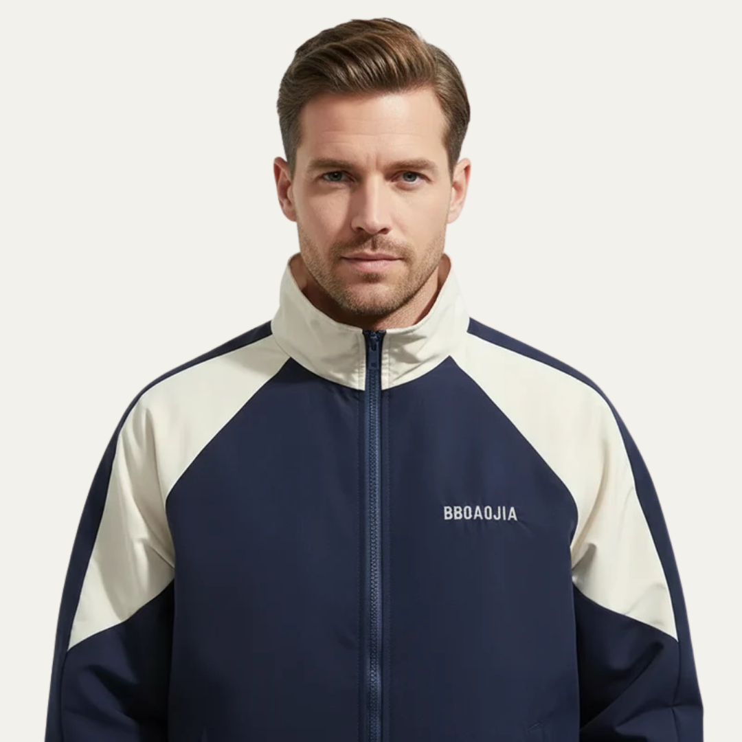 VogeLuxe | Men’s Sporty Track Jacket with Contrast Panels 6