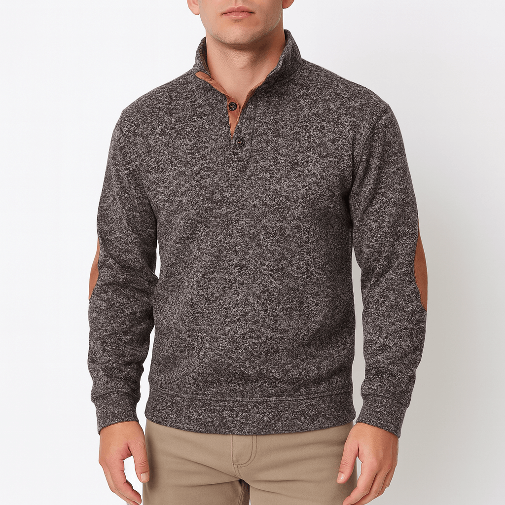 VogeLuxe | Men’s Stand Collar Knit Sweatshirt 2