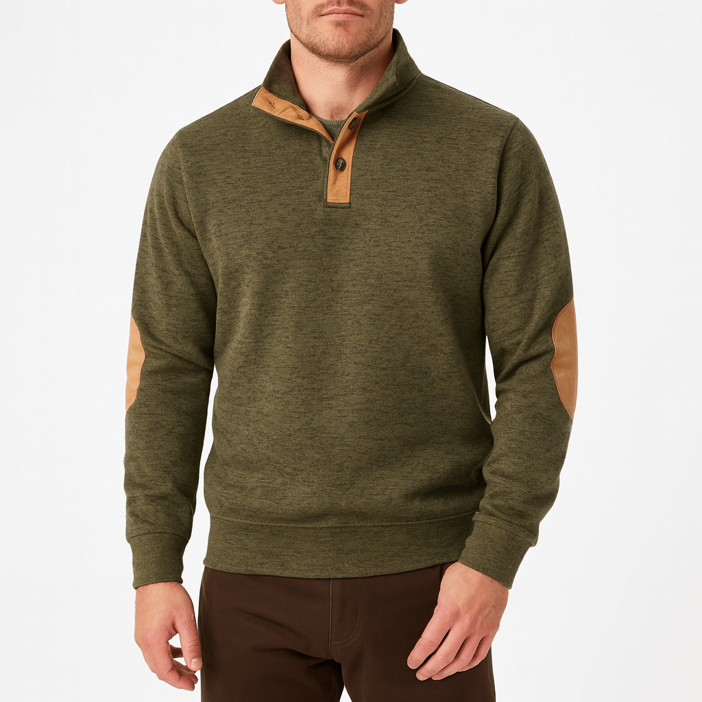 VogeLuxe | Men’s Stand Collar Knit Sweatshirt 5