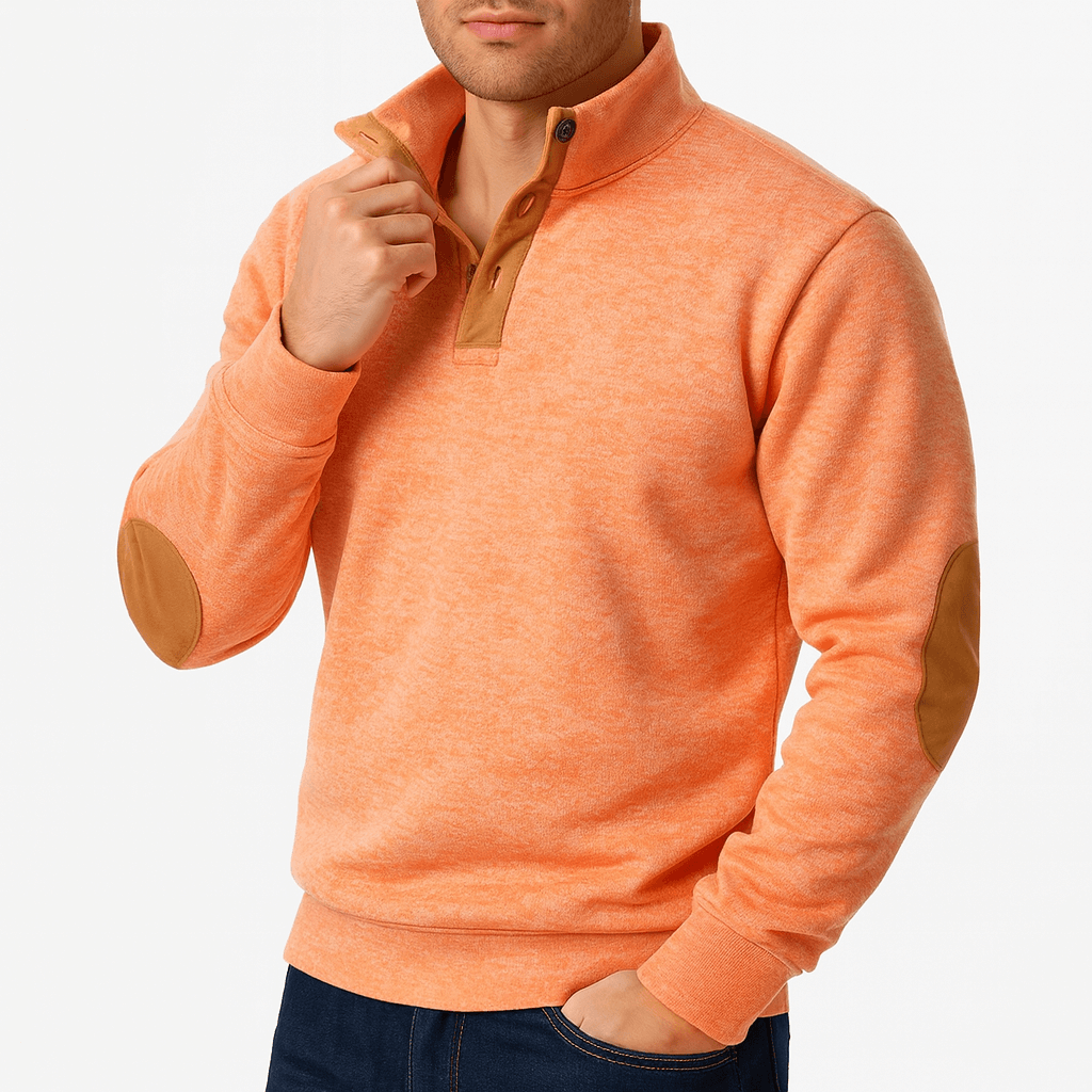 VogeLuxe | Men’s Stand Collar Knit Sweatshirt 6