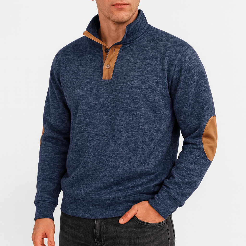 VogeLuxe | Men’s Stand Collar Knit Sweatshirt 7