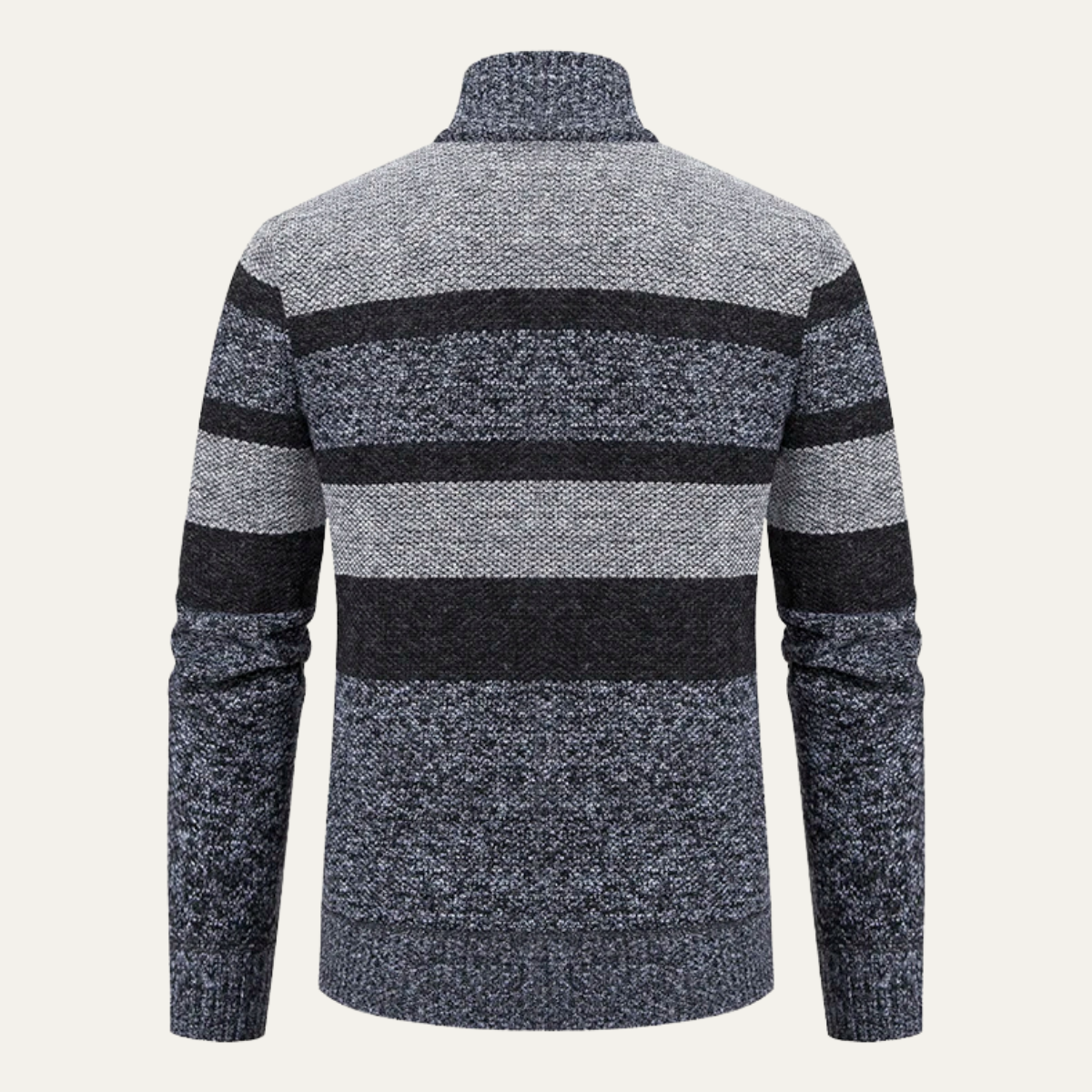 VogeLuxe | Men’s Striped Full-Zip Cardigan 8