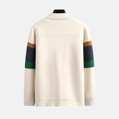 VogeLuxe | Men’s Striped Knit Cardigan 1