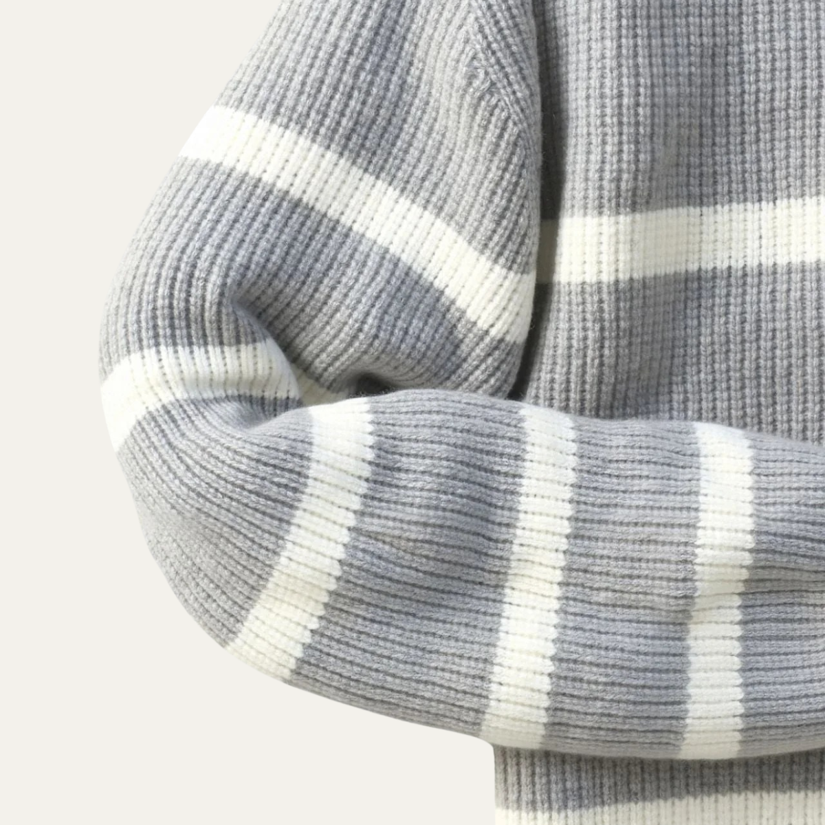 VogeLuxe | Men’s Striped Knit Polo Sweater 5
