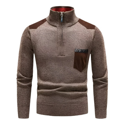 VogeLuxe | Men’s Stylish High Collar Pullover Sweater 0
