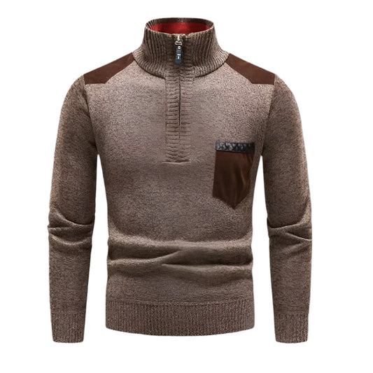 VogeLuxe | Men’s Stylish High Collar Pullover Sweater 0