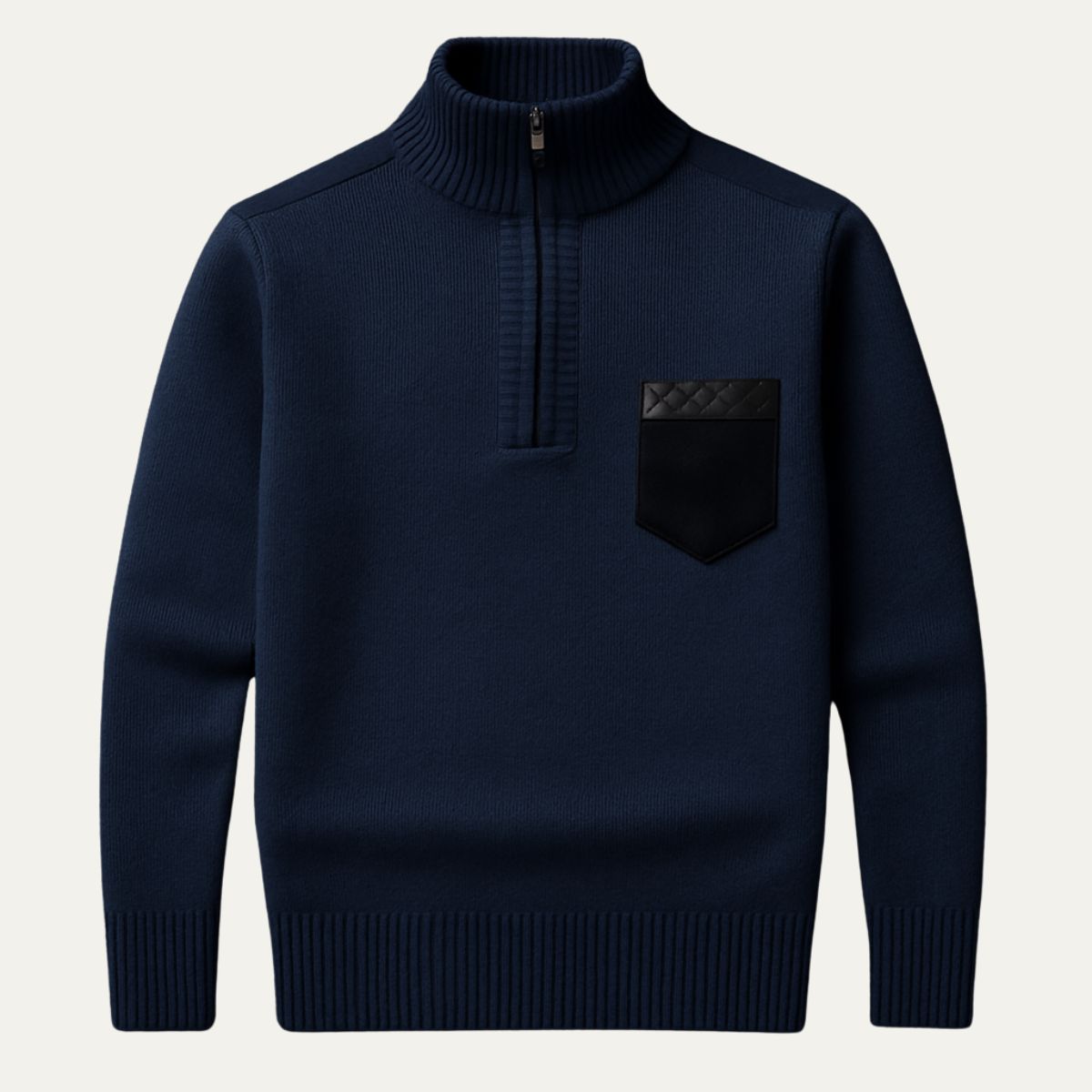VogeLuxe | Men’s Stylish High Collar Pullover Sweater 2