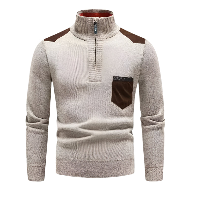 VogeLuxe | Men’s Stylish High Collar Pullover Sweater 7