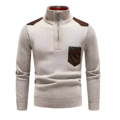 VogeLuxe | Men’s Stylish High Collar Pullover Sweater 7
