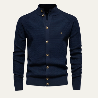 VogeLuxe | Men’s Stylish Textured Knit Cardigan 0