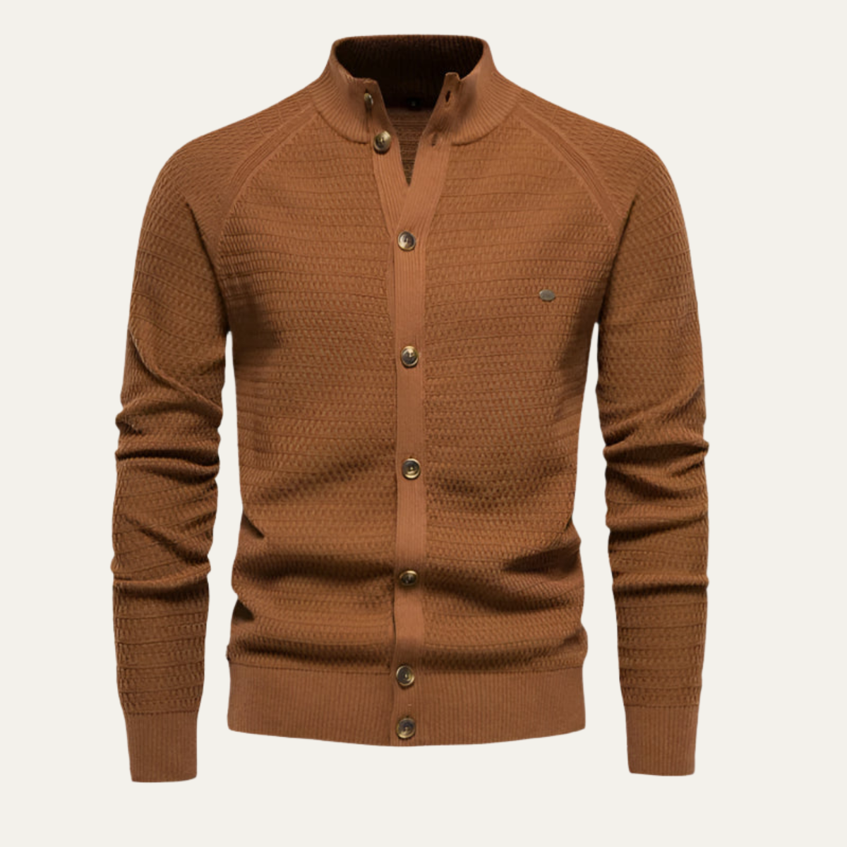 VogeLuxe | Men’s Stylish Textured Knit Cardigan 1