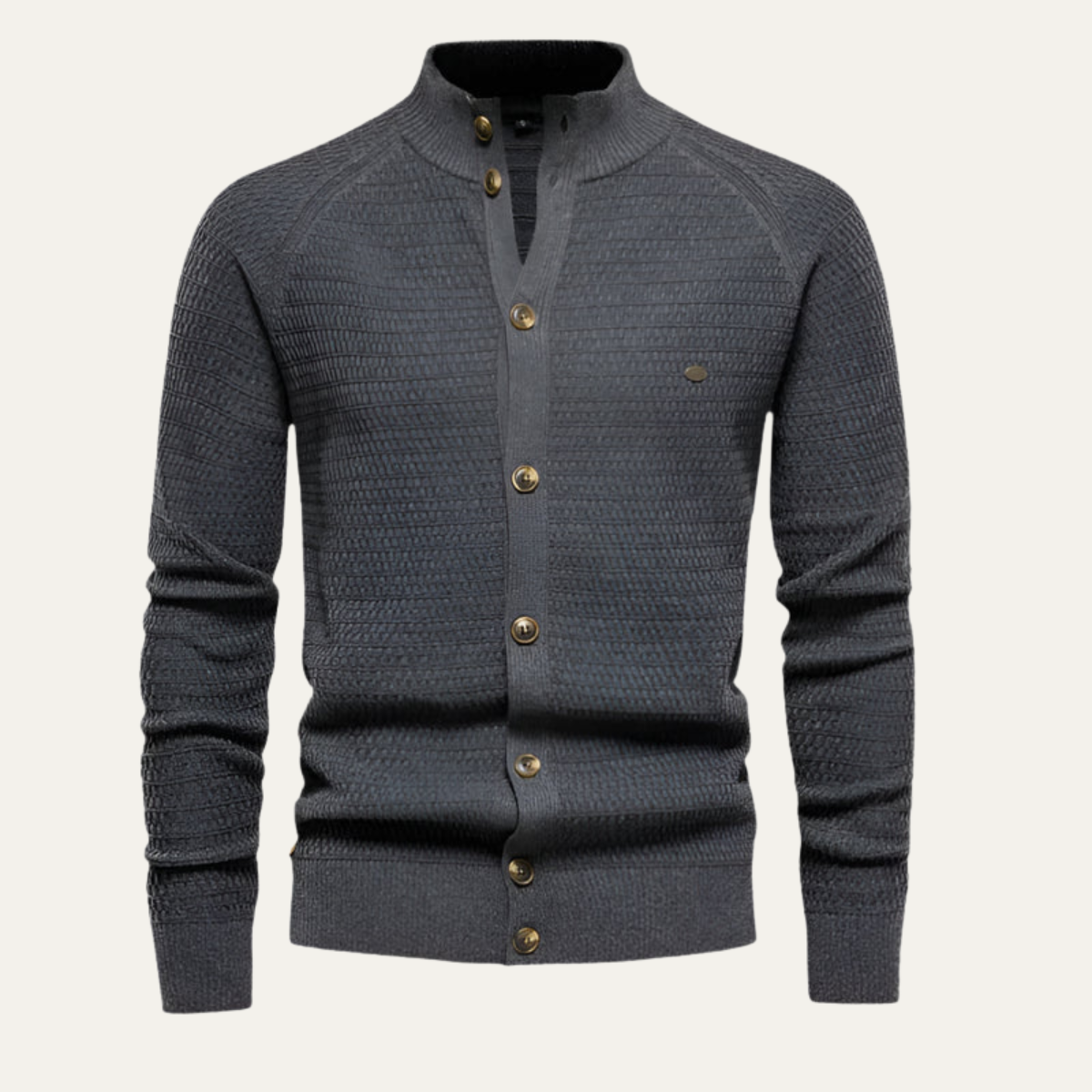 VogeLuxe | Men’s Stylish Textured Knit Cardigan 2