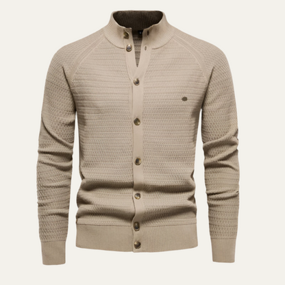 VogeLuxe | Men’s Stylish Textured Knit Cardigan 3