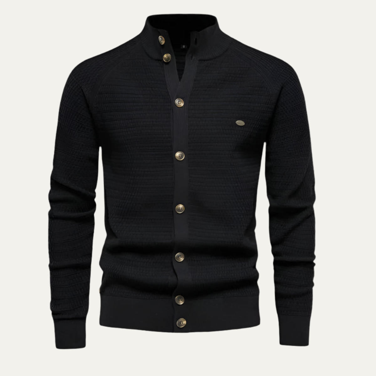 VogeLuxe | Men’s Stylish Textured Knit Cardigan 4