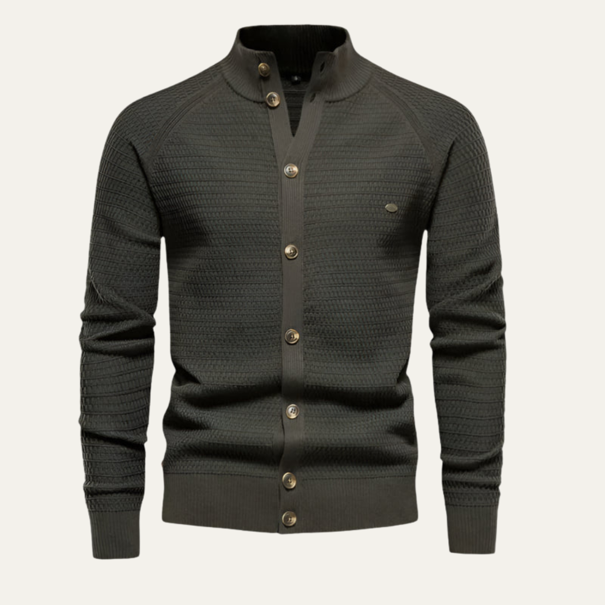 VogeLuxe | Men’s Stylish Textured Knit Cardigan 7