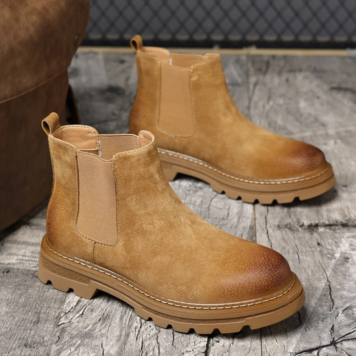 VogeLuxe | Men’s Suede Chelsea Boots 4