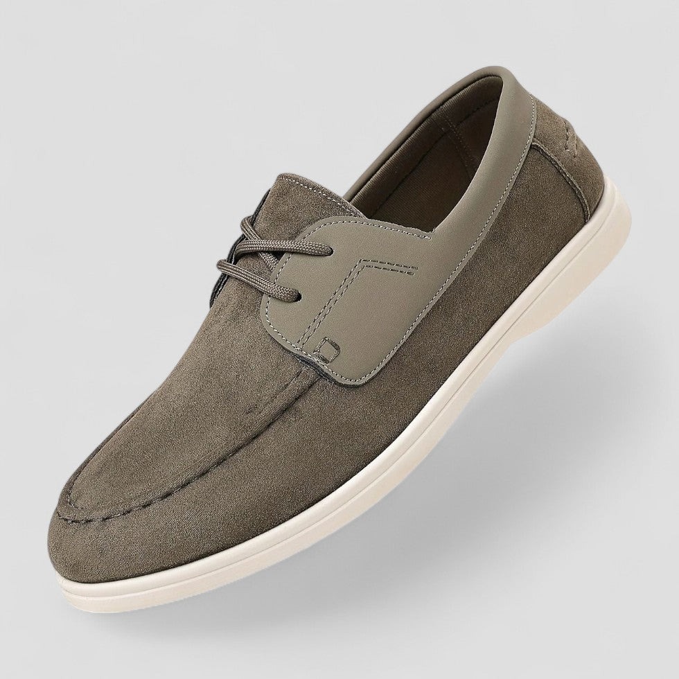 VogeLuxe | Men’s Suede Contrast Boat Shoes 2