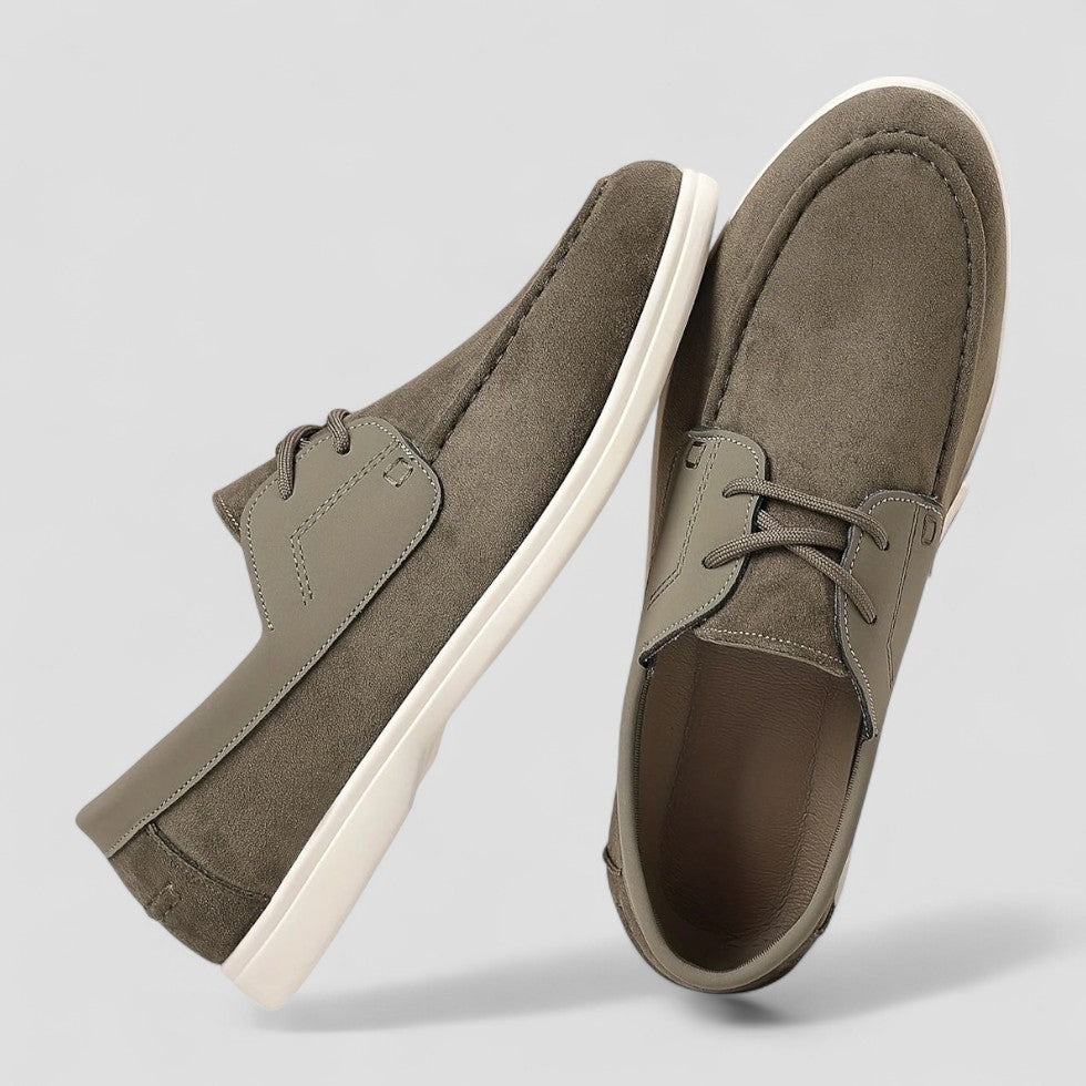 VogeLuxe | Men’s Suede Contrast Boat Shoes 3