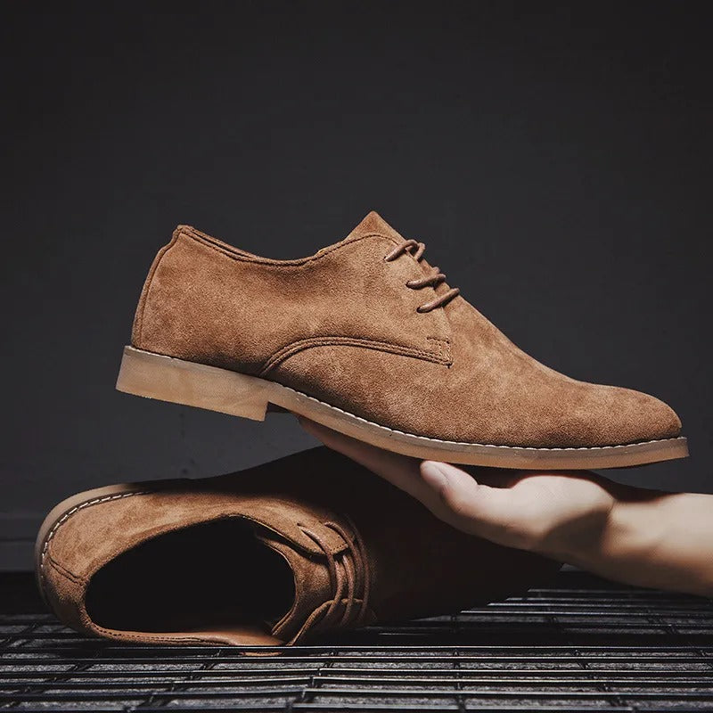 VogeLuxe | Men’s Suede Derby Shoe with Lace-Up Design 1