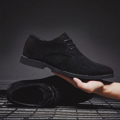 VogeLuxe | Men’s Suede Derby Shoe with Lace-Up Design 3