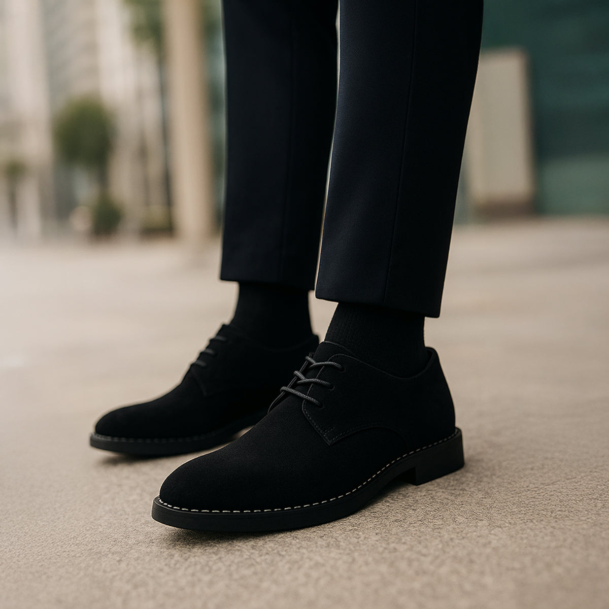 VogeLuxe | Men’s Suede Derby Shoe with Lace-Up Design 7