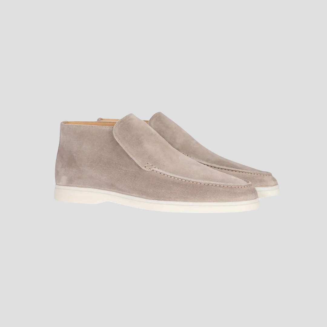 VogeLuxe | Men’s Suede Moc-Toe Chukka Loafers 1