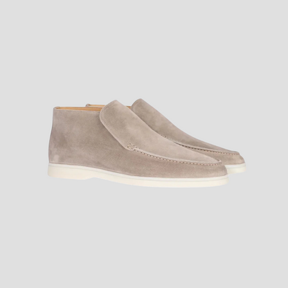 VogeLuxe | Men’s Suede Moc-Toe Chukka Loafers 1