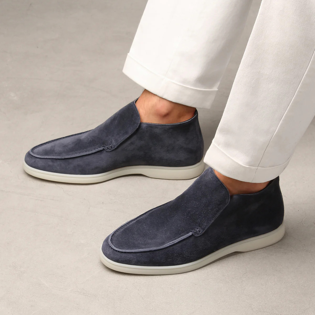 VogeLuxe | Men’s Suede Moc-Toe Chukka Loafers 3