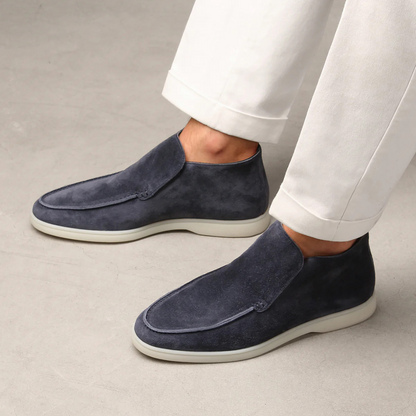 VogeLuxe | Men’s Suede Moc-Toe Chukka Loafers 3