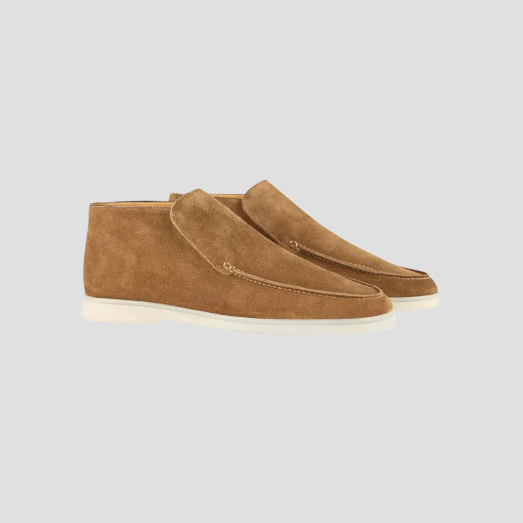 VogeLuxe | Men’s Suede Moc-Toe Chukka Loafers 4