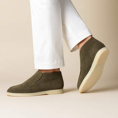 VogeLuxe | Men’s Suede Moc-Toe Chukka Loafers 7