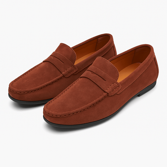 VogeLuxe | Men’s Suede Penny Loafers 0
