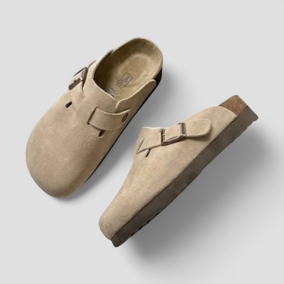 VogeLuxe | Men’s Suede Shearling Mule Slippers 3