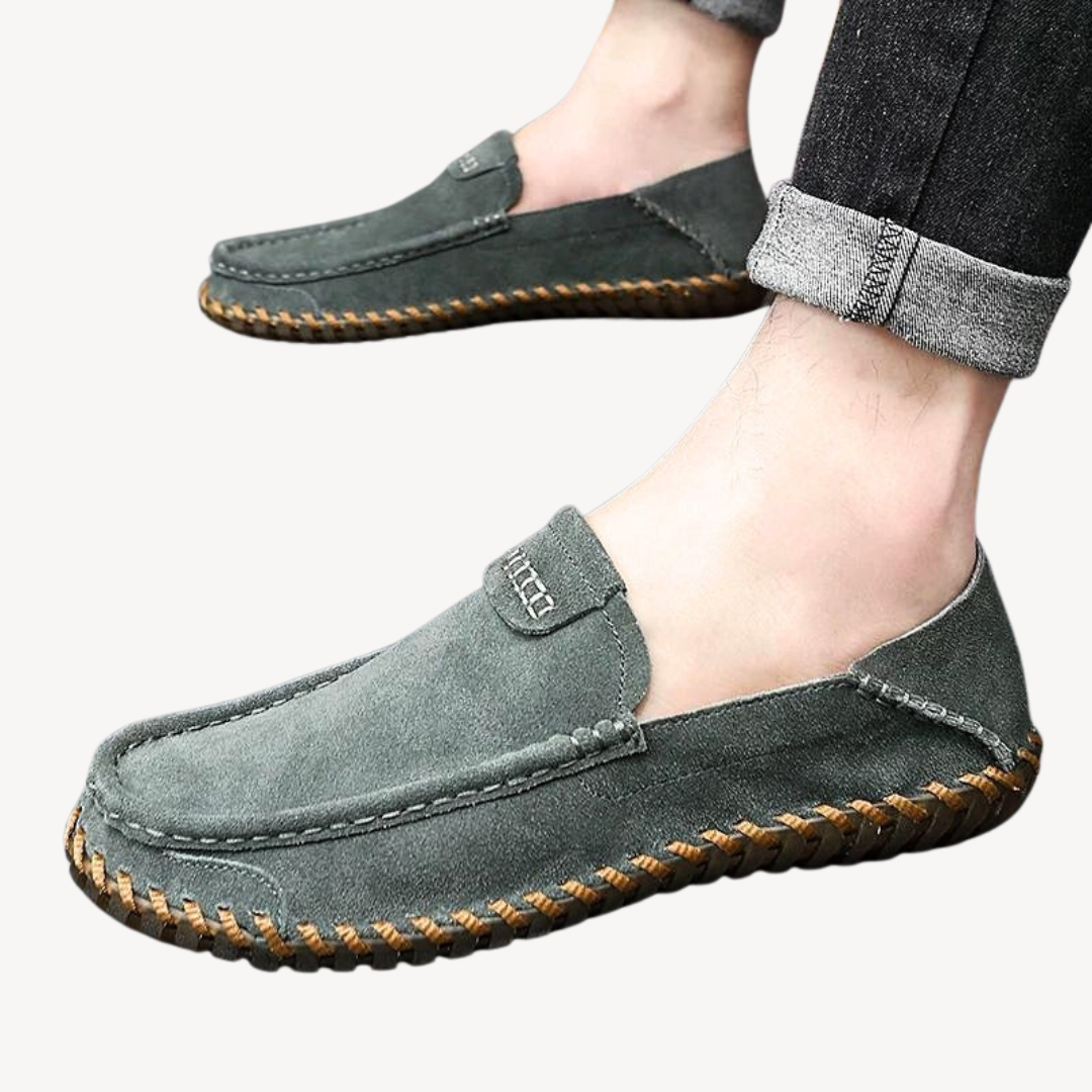 VogeLuxe | Men’s Suede Stitch Loafers 1