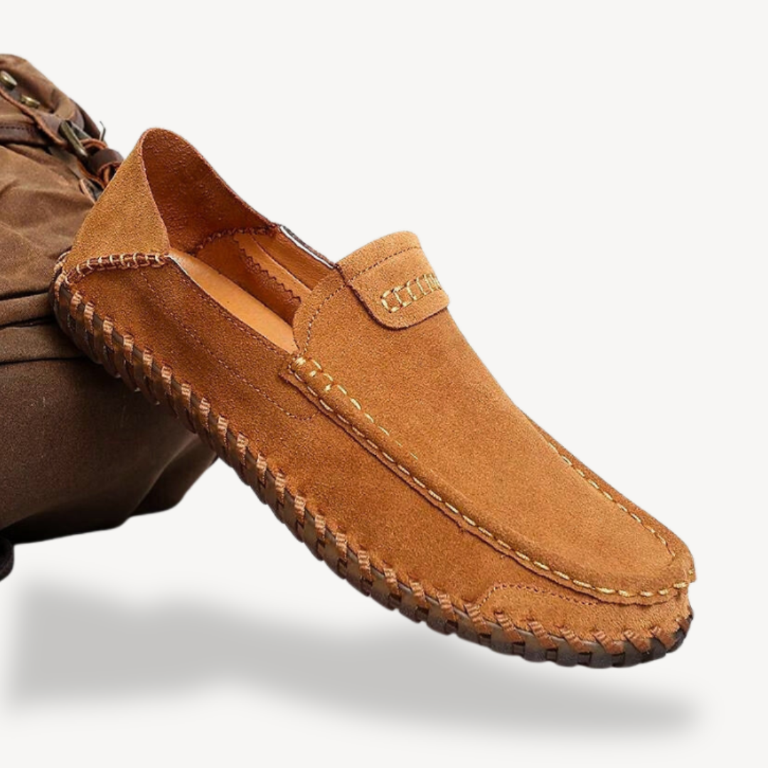 VogeLuxe | Men’s Suede Stitch Loafers 3