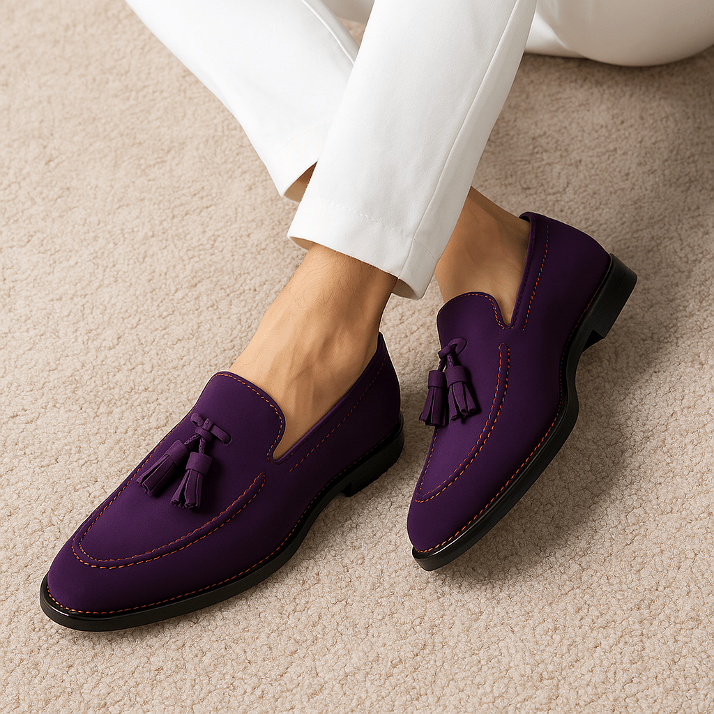 VogeLuxe | Men’s Suede Tassel Moccasins 2