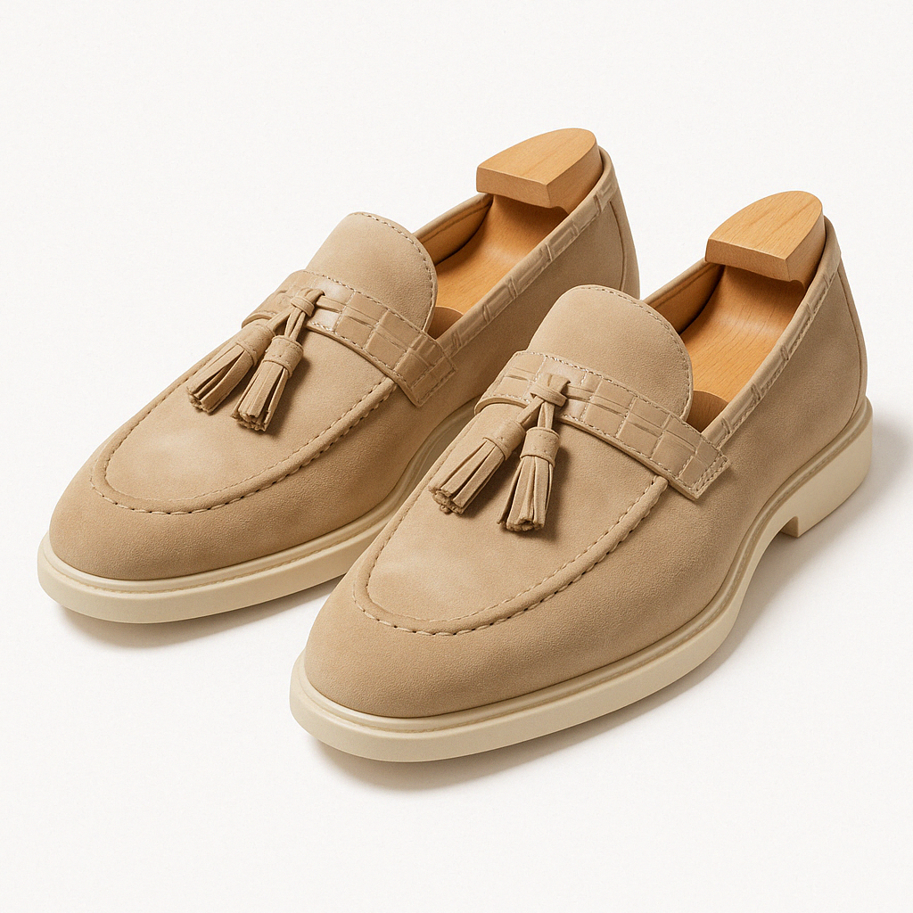 VogeLuxe | Men’s Suede Tassel Slip-On Loafers 0