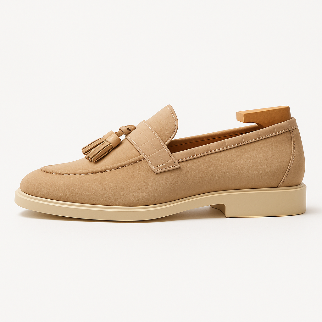 VogeLuxe | Men’s Suede Tassel Slip-On Loafers 1