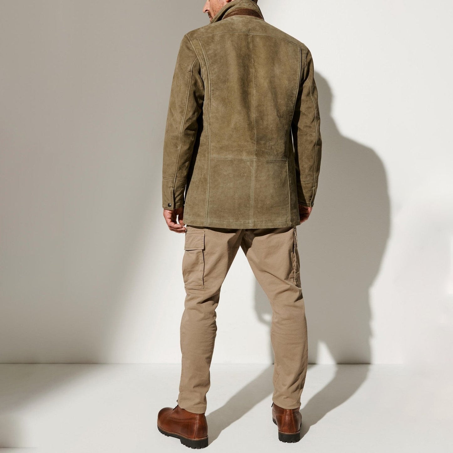 VogeLuxe | Men’s Suede Three-Button Stylish Coat 2