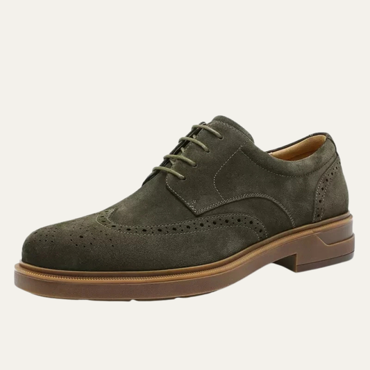 VogeLuxe | Men’s Suede Wingtip Brogue Shoes 0