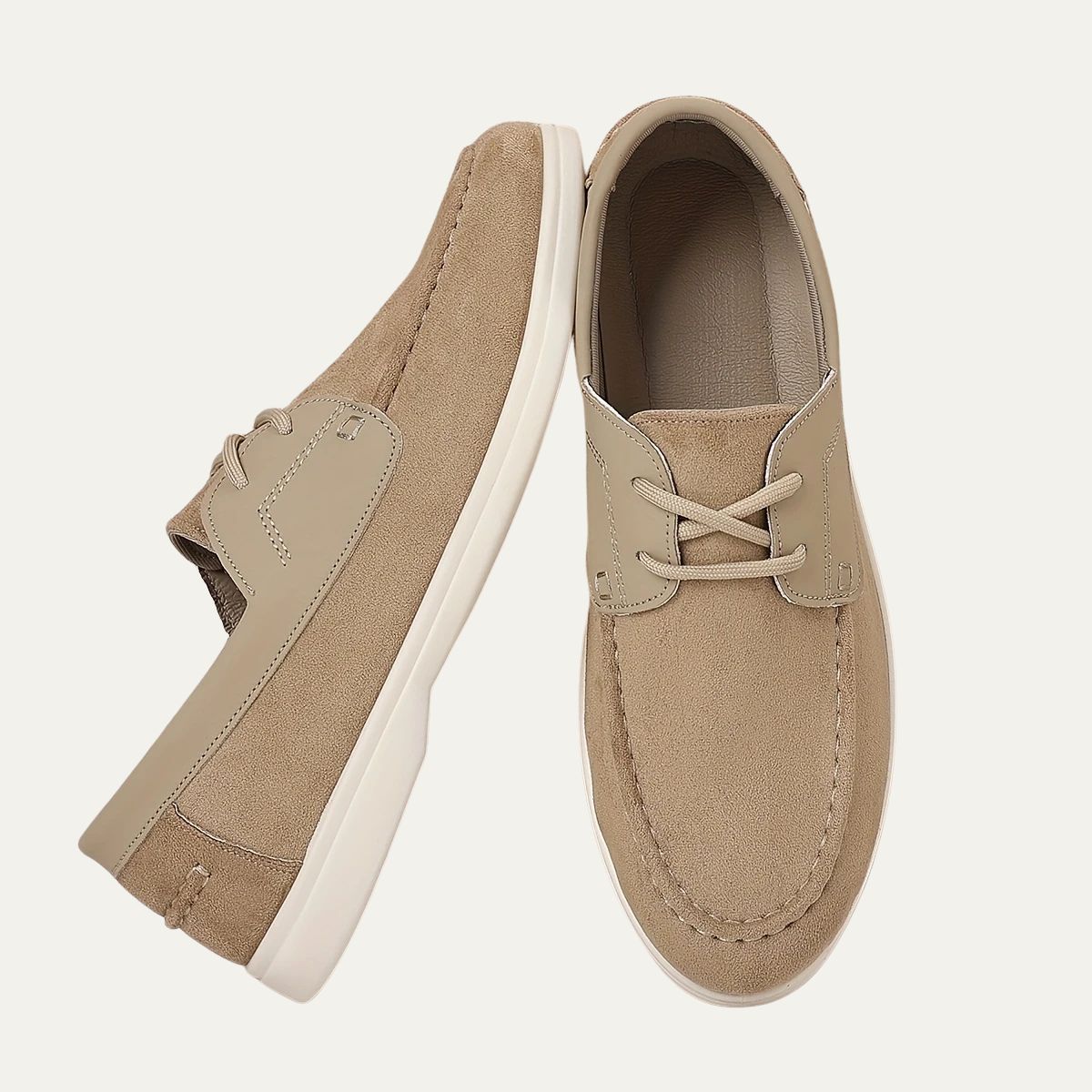 VogeLuxe | Men’s Suede and Leather Boat Shoe 1