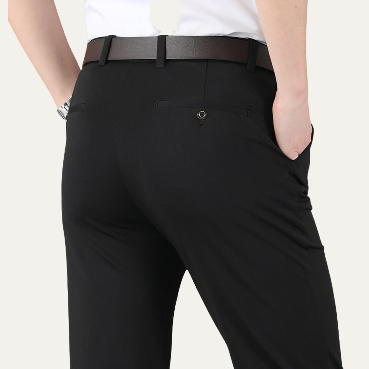 VogeLuxe | Men’s Tailored Flat-Front Business Trousers 0