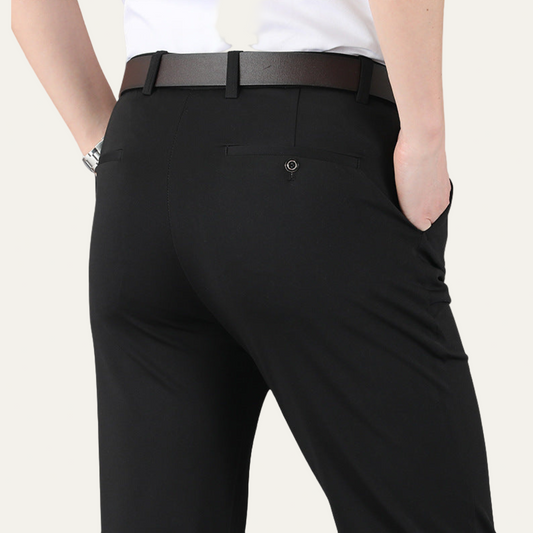 VogeLuxe | Men’s Tailored Flat-Front Business Trousers 0