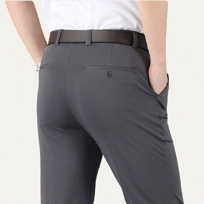 VogeLuxe | Men’s Tailored Flat-Front Business Trousers 1