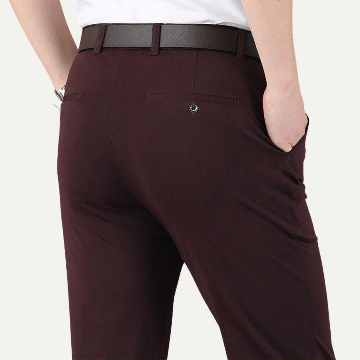 VogeLuxe | Men’s Tailored Flat-Front Business Trousers 2