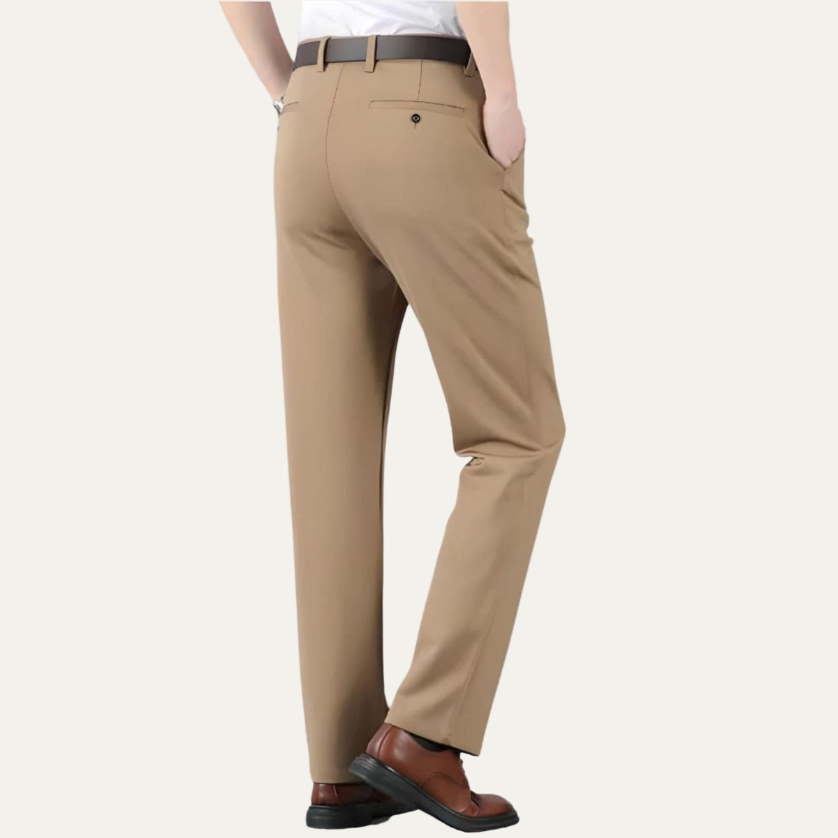 VogeLuxe | Men’s Tailored Flat-Front Business Trousers 5