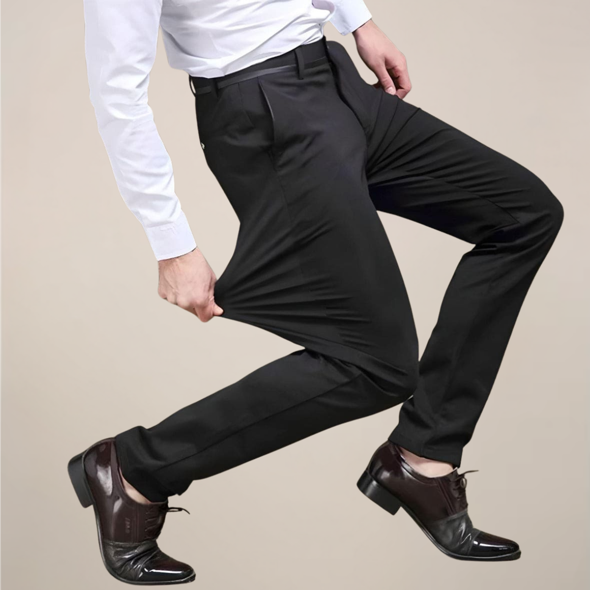 VogeLuxe | Men’s Tailored Flat-Front Business Trousers 7