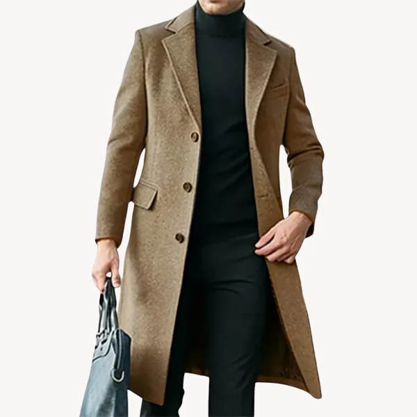 VogeLuxe | Men’s Tailored Long Overcoat 1